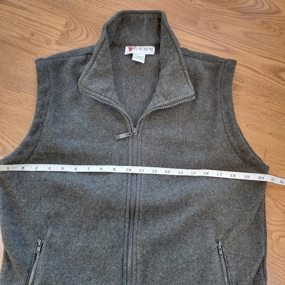 𝅺lavon Gray Fleece Full Zip Vest Size Large - Picture 7 of 7